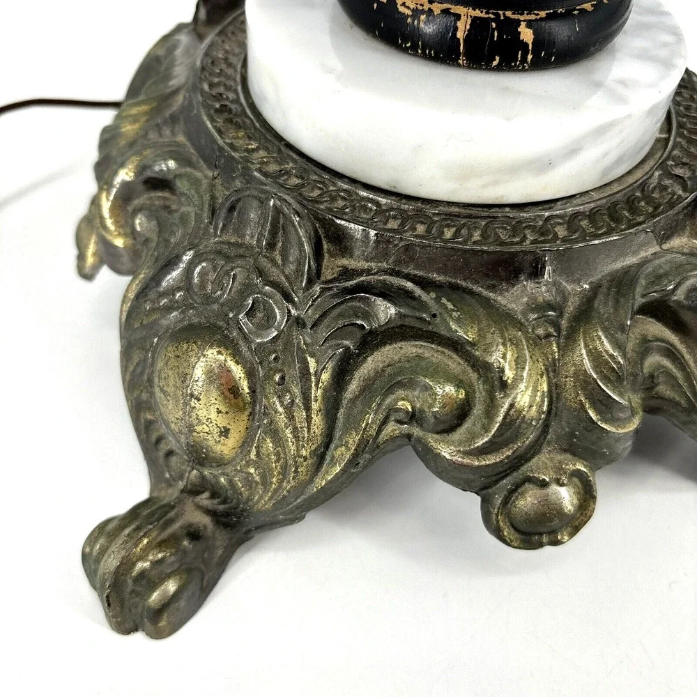 1971 EF Industries Table Lamp #145 Victorian Banquet Globe Hollywood Regency‎
